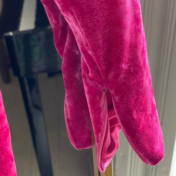 Ronny Kobo Pink Velvet Ryan Mini Party Dress Barbiecore - Picture 6 of 12